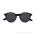 Neue trendige hochwertige schwarze klassische Custom -Logo -Frauen Mode -Acetat -Sonnenbrille